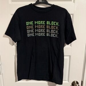 Black 'One More Block' Minecraft Graphic Tee